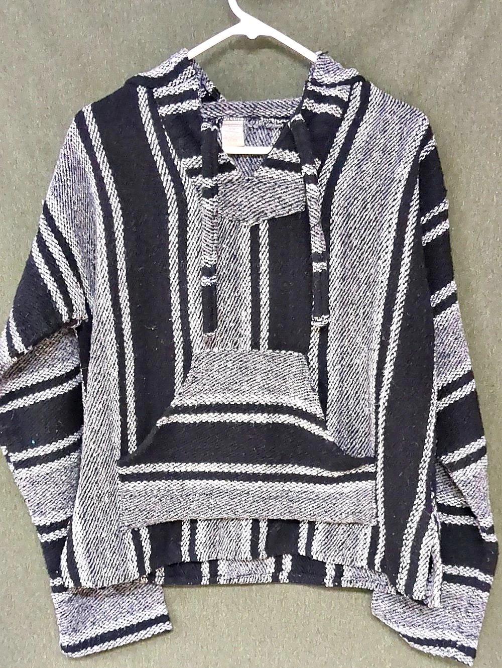Molina Baja Hoodie Striped Tunic Black & White Large